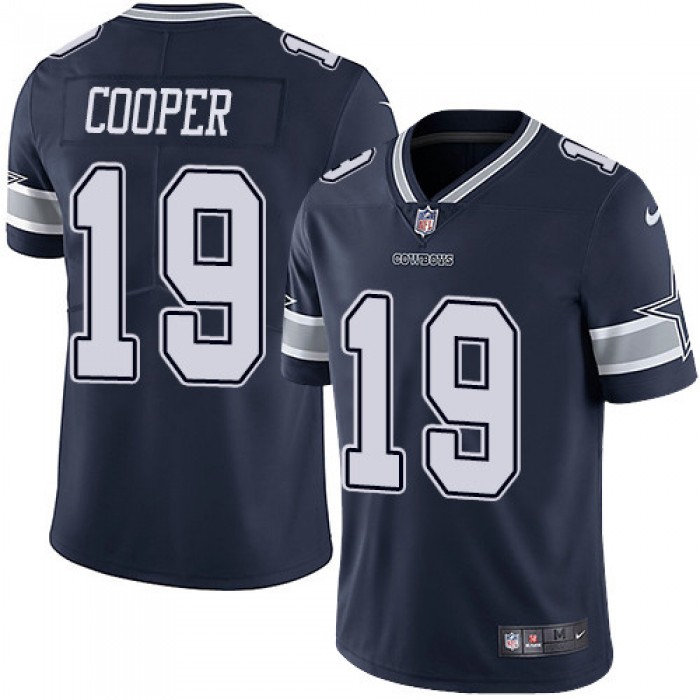 Nike Dallas Cowboys #19 Amari Cooper Navy Blue Team Color Men's Stitched NFL Vapor Untouchable Limited Jersey