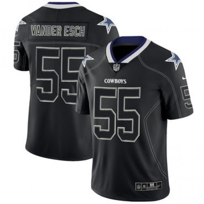 Nike Dallas Cowboys #55 Leighton Vander Esch Black Shadow Legend Limited Jersey