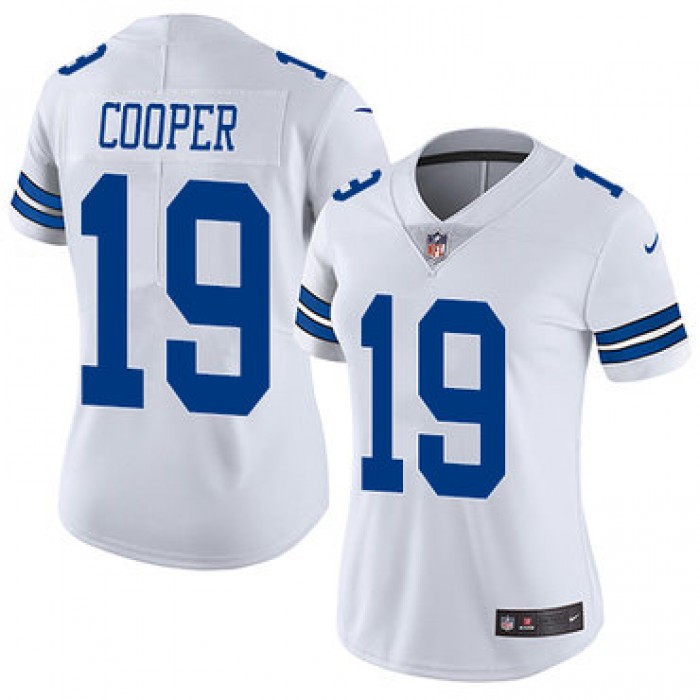 Dallas Cowboys #19 Limited Amari Cooper White Nike NFL Road Women's Vapor Untouchable Jersey