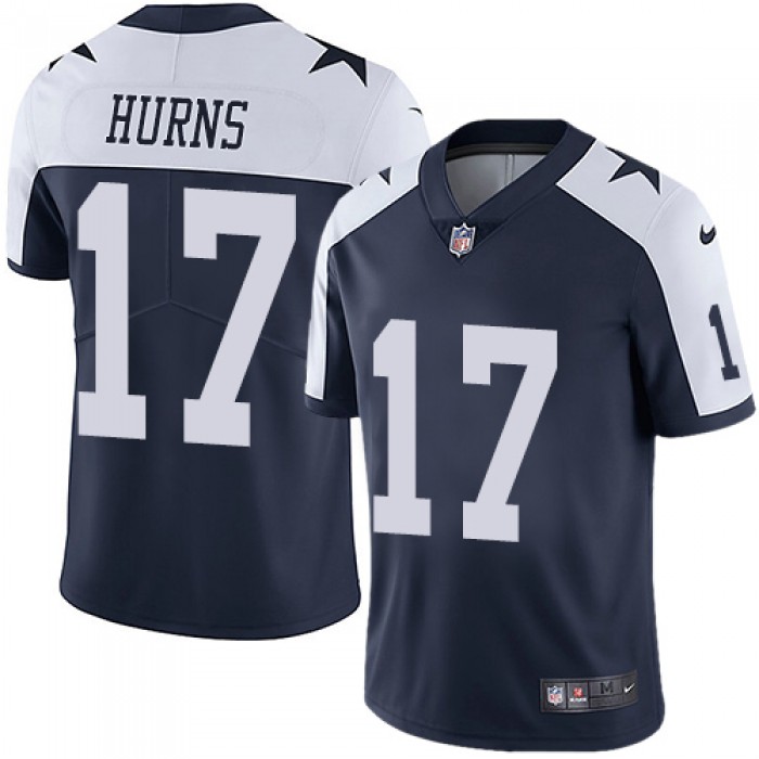 Men's Nike Dallas Cowboys #17 Allen Hurns Navy Blue Thanksgiving Stitched NFL Vapor Untouchable Limited Throwback Jersey