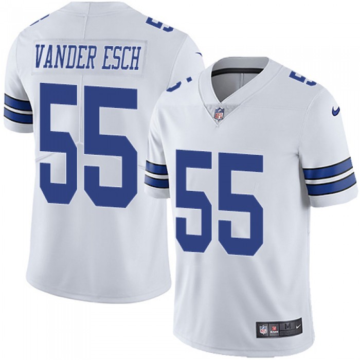 Nike Dallas Cowboys #55 Leighton Vander Esch White Men's Stitched NFL Vapor Untouchable Limited Jersey