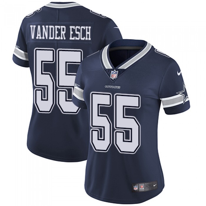 Nike Cowboys #55 Leighton Vander Esch Navy Blue Team Color Women's Stitched NFL Vapor Untouchable Limited Jersey
