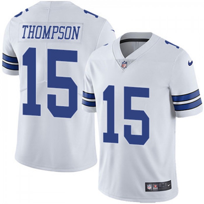 Nike Dallas Cowboys #15 Deonte Thompson White Men's Stitched NFL Vapor Untouchable Limited Jersey