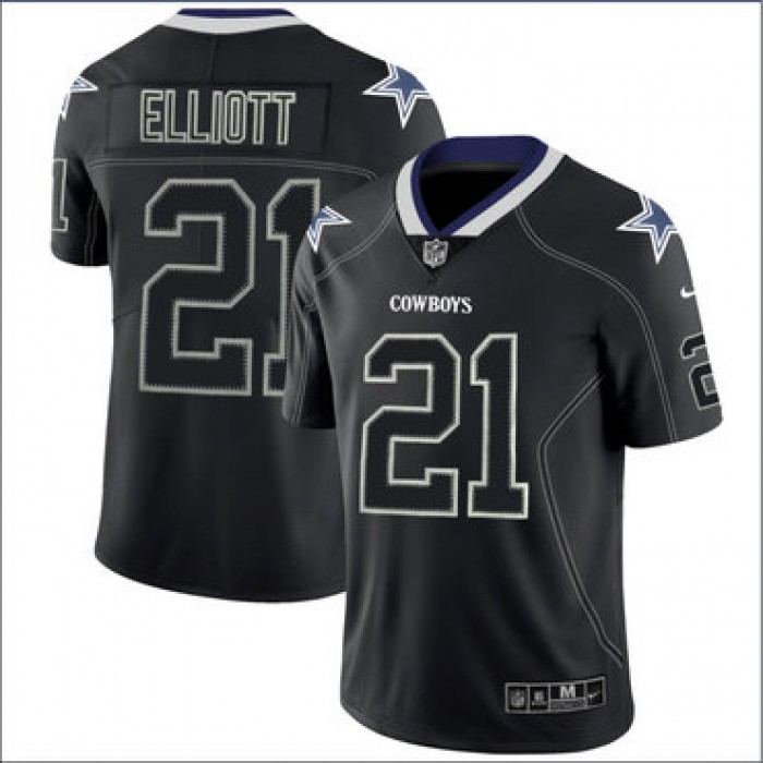 Nike Dallas Cowboys #21 Ezekiel Elliott Black Shadow Legend Limited Jersey