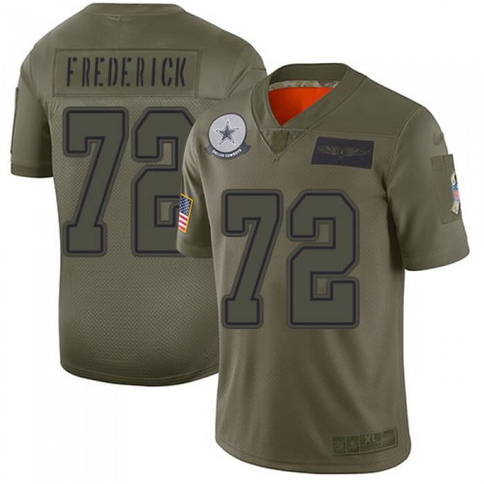 Nike Cowboys #72 Travis Frederick Camo Men's Stitched NFL Limited 2019 Salute To Service Jersey