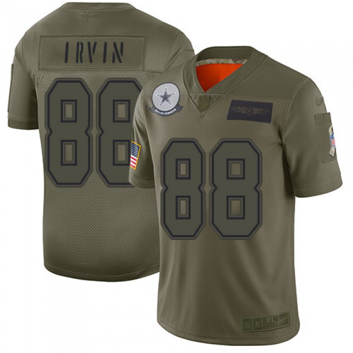 Nike Cowboys #88 Michael Irvin Camo Men's Stitched NFL Limited 2019 Salute To Service Jersey