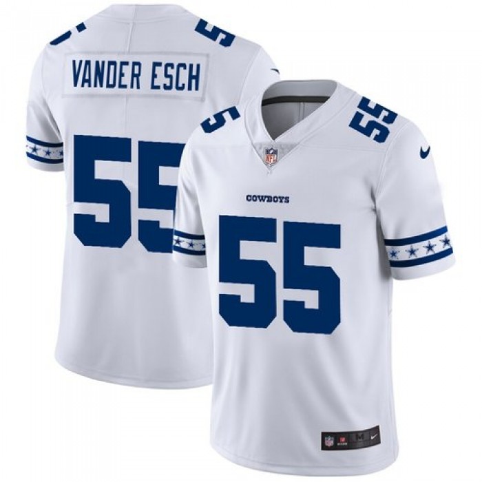 Dallas Cowboys #55 Leighton Vander Esch Nike White Team Logo Vapor Limited NFL Jersey