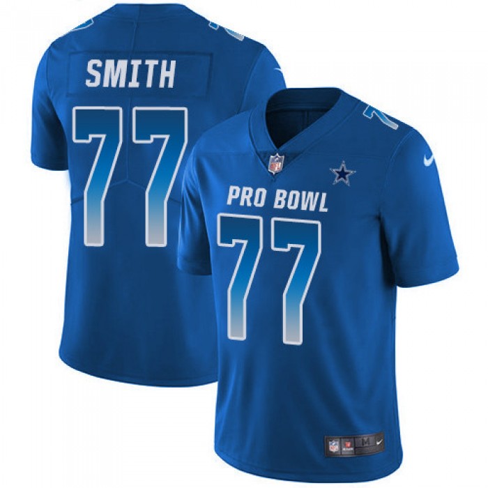 Nike Dallas Cowboys #77 Tyron Smith Royal Men's Stitched NFL Limited NFC 2019 Pro Bowl Jersey