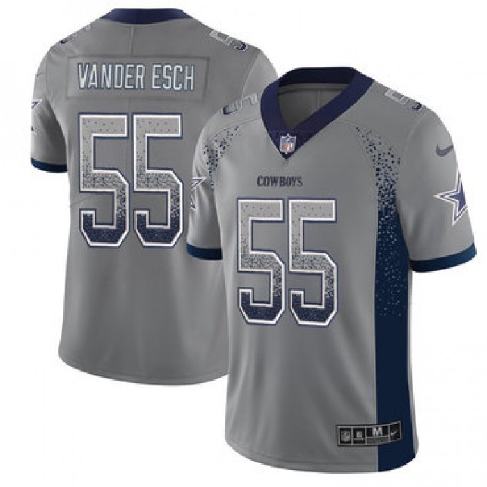 Nike Cowboys 55 Leighton Vander Esch Gray Drift Fashion Limited Jersey