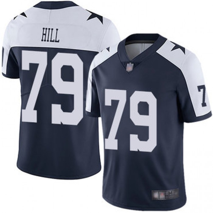 Cowboys #79 Trysten Hill Navy Blue Thanksgiving Men's Stitched Football Vapor Untouchable Limited Throwback Jersey