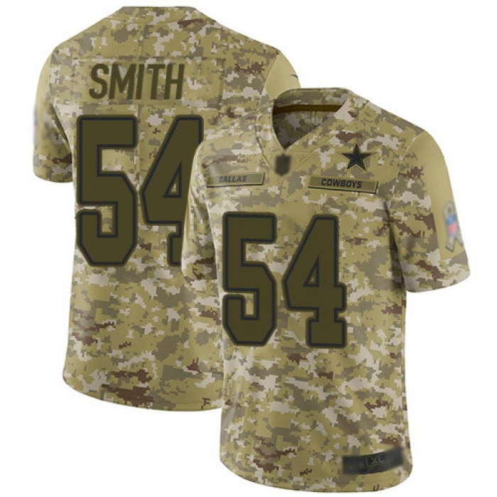 Cowboys #54 Jaylon Smith Camo Men's Stitched Football Limited 2018 Salute To Service Jersey