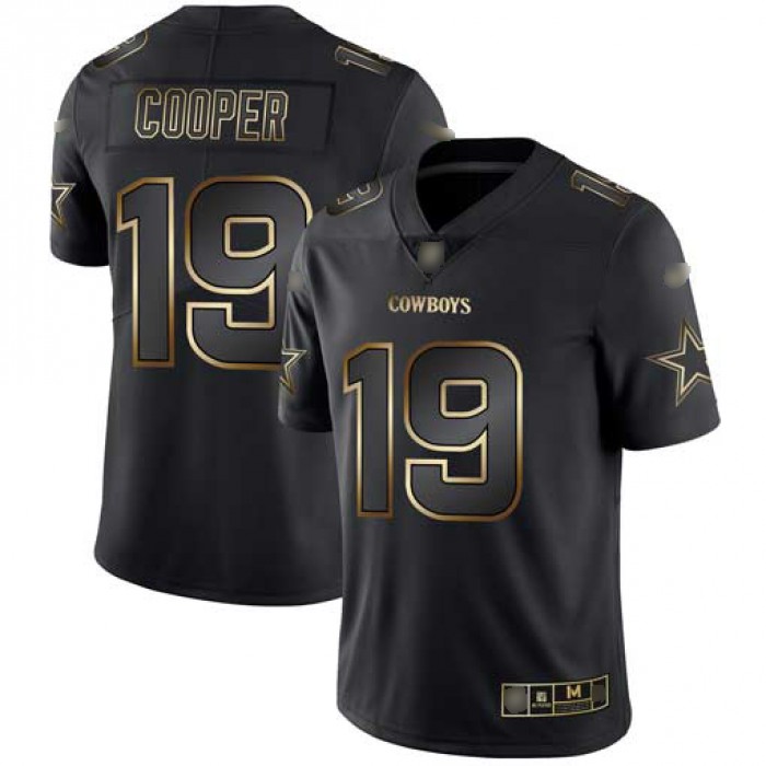 Cowboys #19 Amari Cooper Black Gold Men's Stitched Football Vapor Untouchable Limited Jersey