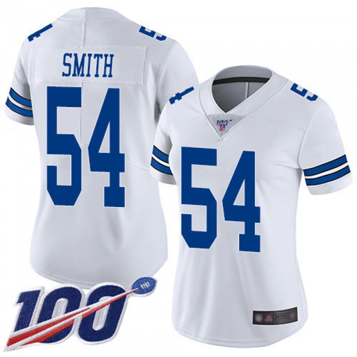 Nike Cowboys #54 Jaylon Smith White Women's Stitched NFL 100th Season Vapor Limited Jersey