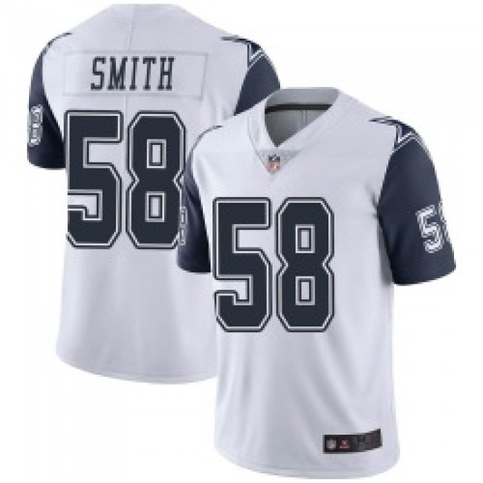Men's Dallas Cowboys #58 Aldon Smith Limited White Color Rush Vapor Untouchable Jersey