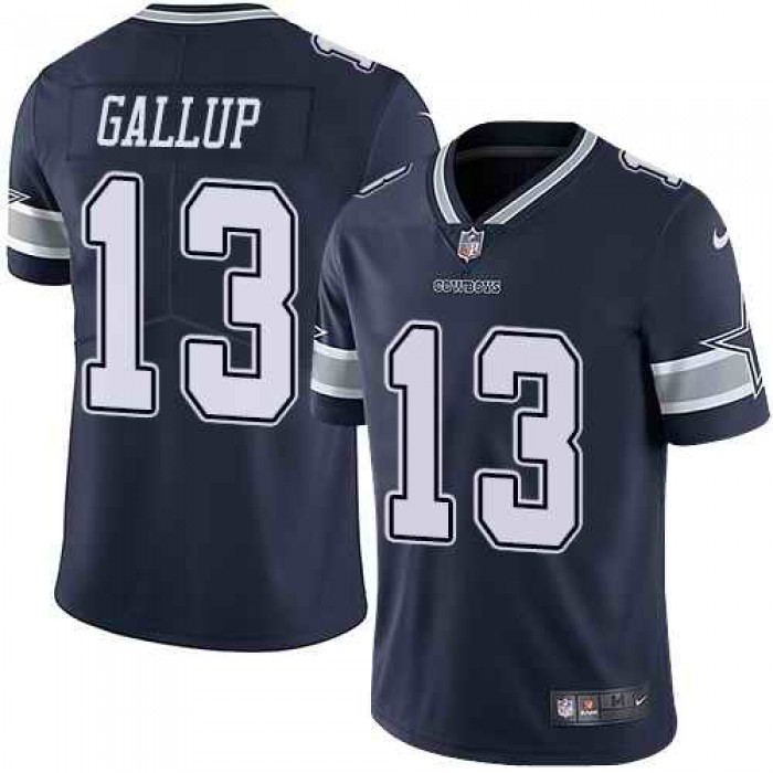 Nike Men's Dallas Cowboys 13 Michael Gallup Navy Vapor Untouchable Limited Jersey