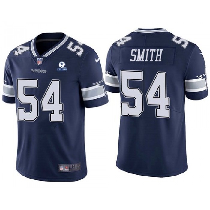 Men's Dallas Cowboys #54 Jaylon Smith 60th Anniversary Navy Vapor Untouchable Stitched NFL Nike Limited Jersey