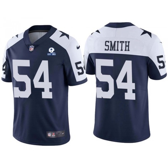 Men's Dallas Cowboys #54 Jaylon Smith Navy 60th Anniversary Vapor Untouchable Stitched NFL Nike Limited Jersey