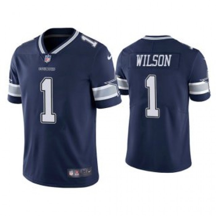 Men's Dallas Cowboys #1 Cedrick Wilson Navy Vapor Limited Stitched Jersey