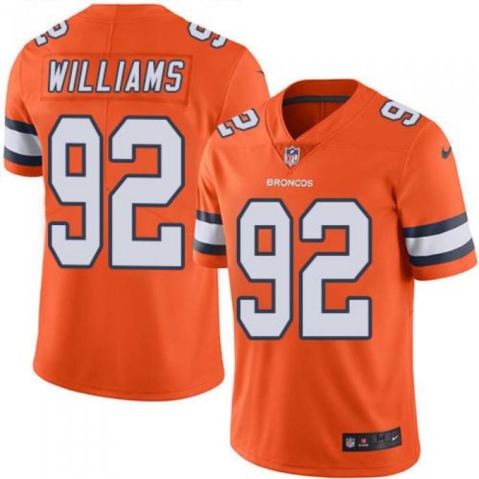 Nike Broncos #92 Sylvester Williams Orange Men's Stitched NFL Limited Rush Jersey
