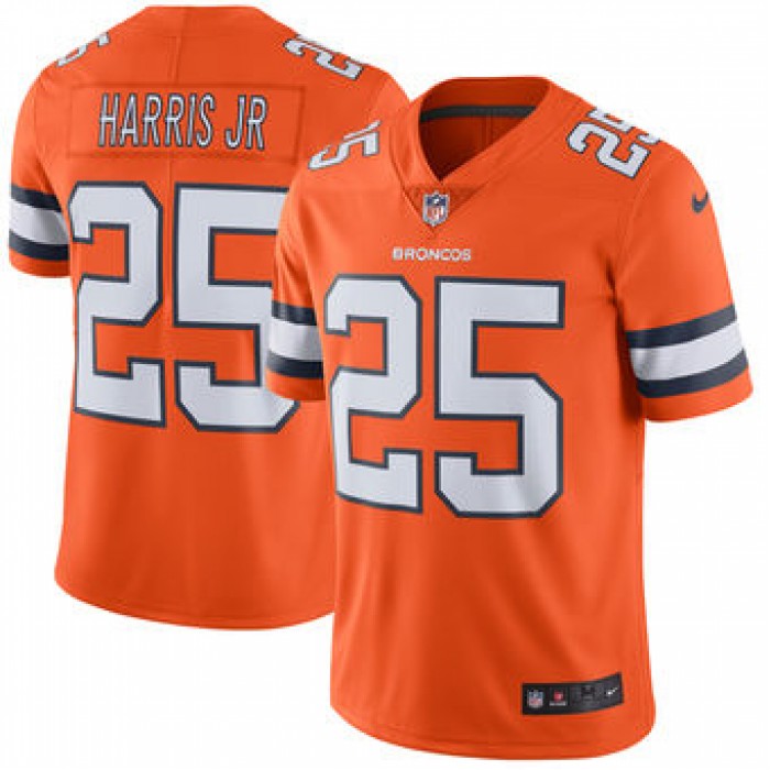 Men's Denver Broncos #25 Chris Harris Jr Nike Orange Color Rush Limited Jersey