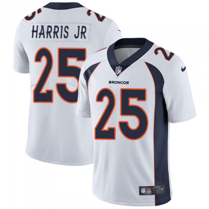 Nike Denver Broncos #25 Chris Harris Jr White Men's Stitched NFL Vapor Untouchable Limited Jersey