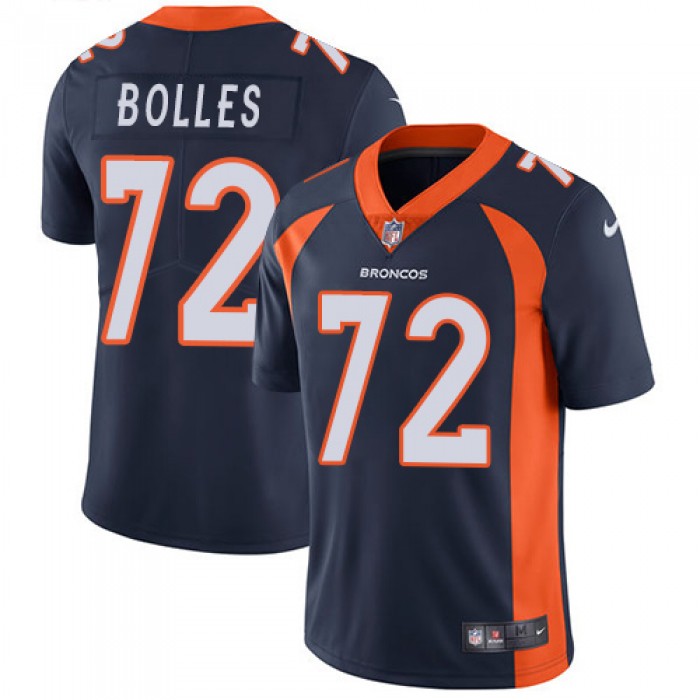 Nike Denver Broncos #72 Garett Bolles Navy Blue Alternate Men's Stitched NFL Vapor Untouchable Limited Jersey