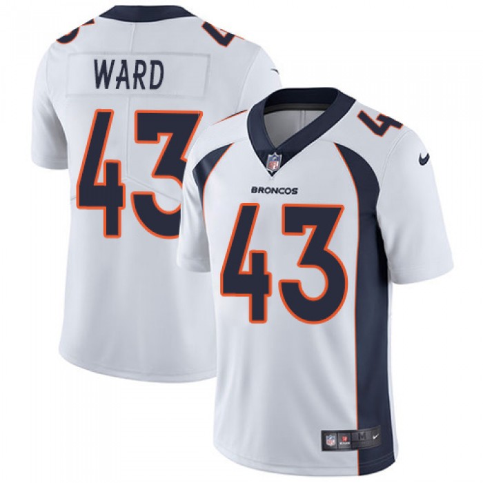 Nike Denver Broncos #43 T.J. Ward White Men's Stitched NFL Vapor Untouchable Limited Jersey