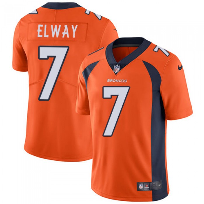 Nike Denver Broncos #7 John Elway Orange Team Color Men's Stitched NFL Vapor Untouchable Limited Jersey