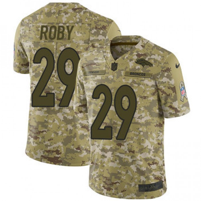 Nike Broncos #29 Bradley Roby Camo Men's Stitched NFL Limited 2018 Salute To Service Jersey