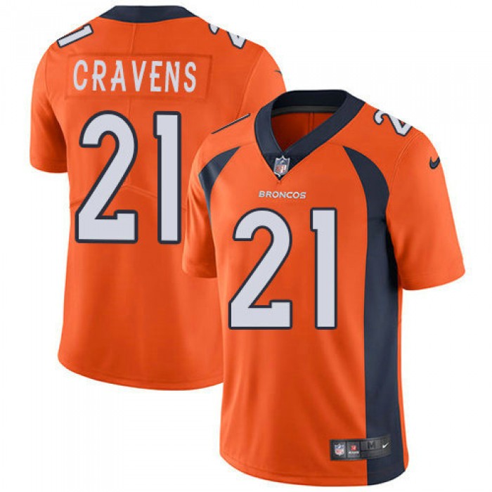 Youth Nike Broncos 21 Su'a Cravens Orange Team Color Stitched NFL Vapor Untouchable Limited Jersey