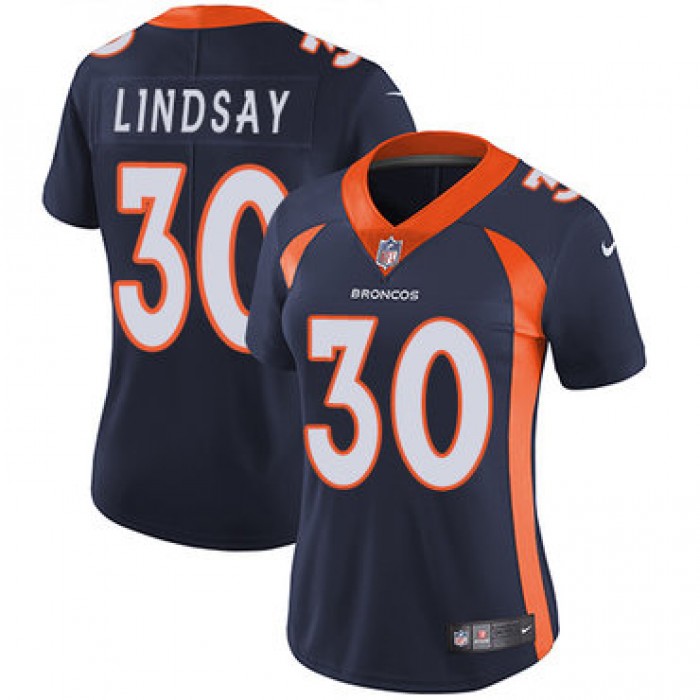 Nike Denver Broncos #30 Phillip Lindsay Blue Alternate Women's Stitched NFL Vapor Untouchable Limited Jersey