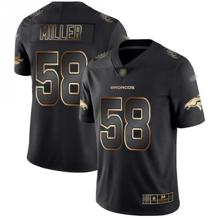 Broncos #58 Von Miller Black Gold Men's Stitched Football Vapor Untouchable Limited Jersey