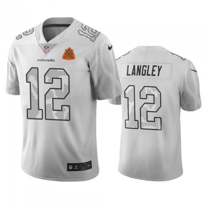 Denver Broncos #12 Brendan Langley White Vapor Limited City Edition NFL Jersey