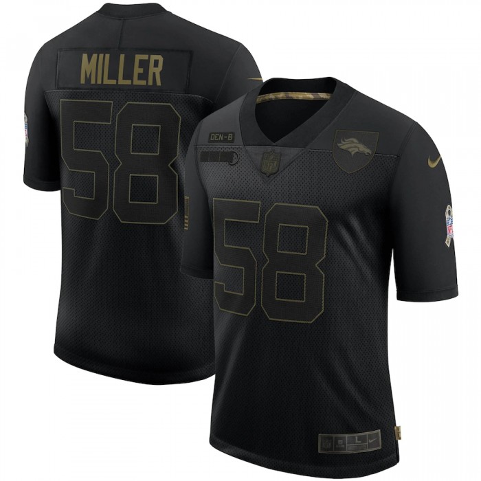 Nike Broncos 58 Von Miller Black 2020 Salute To Service Limited Jersey