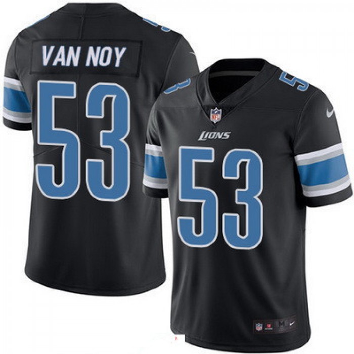 Men's Detroit Lions #53 Kyle Van Noy Black 2016 Color Rush Stitched NFL Nike Limited Jersey