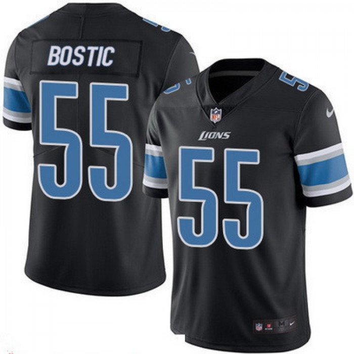 Men's Detroit Lions #55 Jon Bostic Black 2016 Color Rush Stitched NFL Nike Limited Jersey