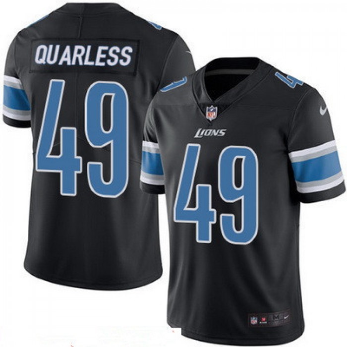 Men's Detroit Lions #49 Andrew Quarless Black 2016 Color Rush Stitched NFL Nike Limited Jersey
