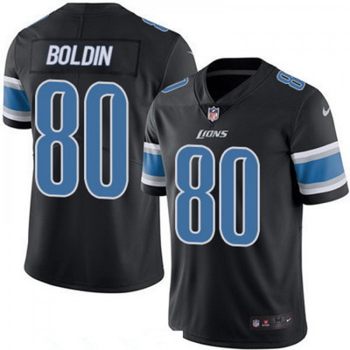 Men's Detroit Lions #80 Anquan Boldin Black 2016 Color Rush Stitched NFL Nike Limited Jersey