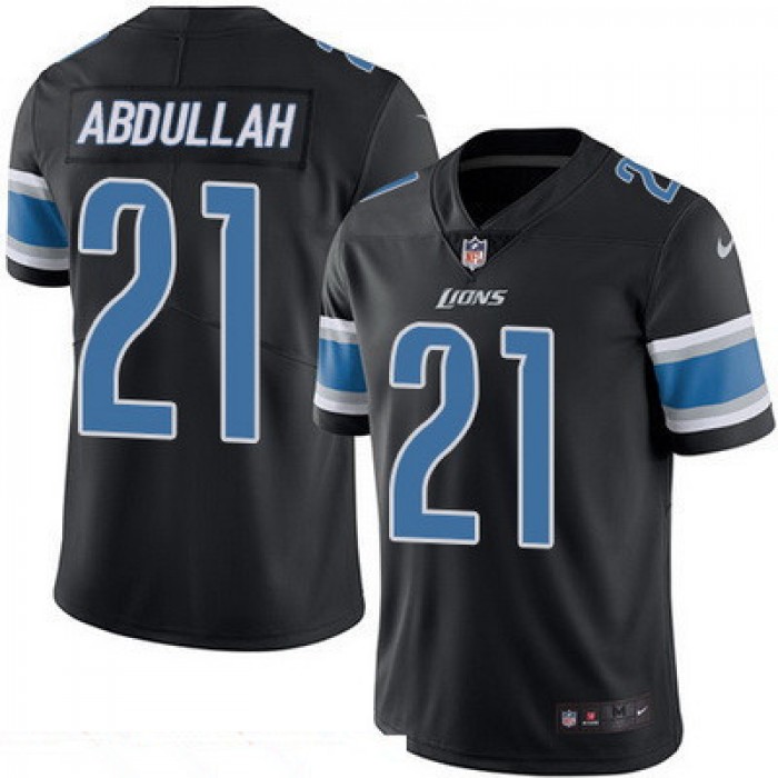 Men's Detroit Lions #21 Ameer Abdullah Black 2016 Color Rush Stitched NFL Nike Limited Jersey