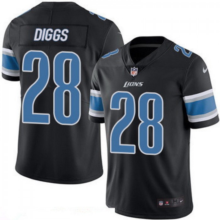 Men's Detroit Lions #28 Quandre Diggs Black 2016 Color Rush Stitched NFL Nike Limited Jersey