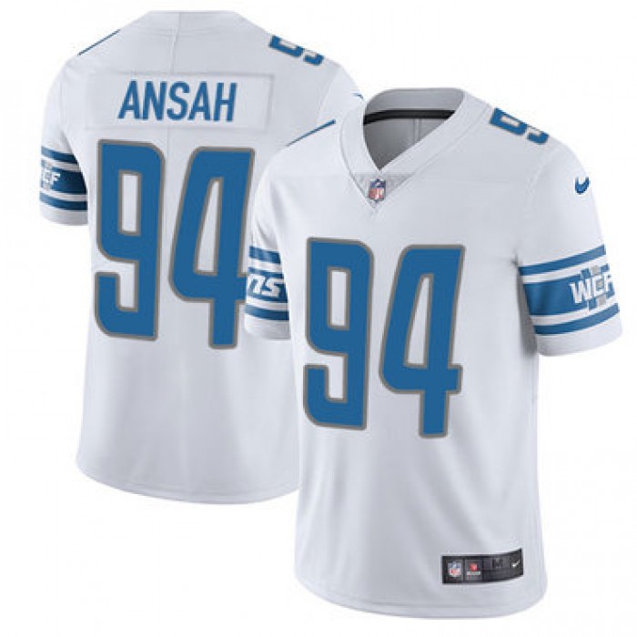 Nike Lions #94 Ziggy Ansah White Men's Stitched NFL Limited Jersey