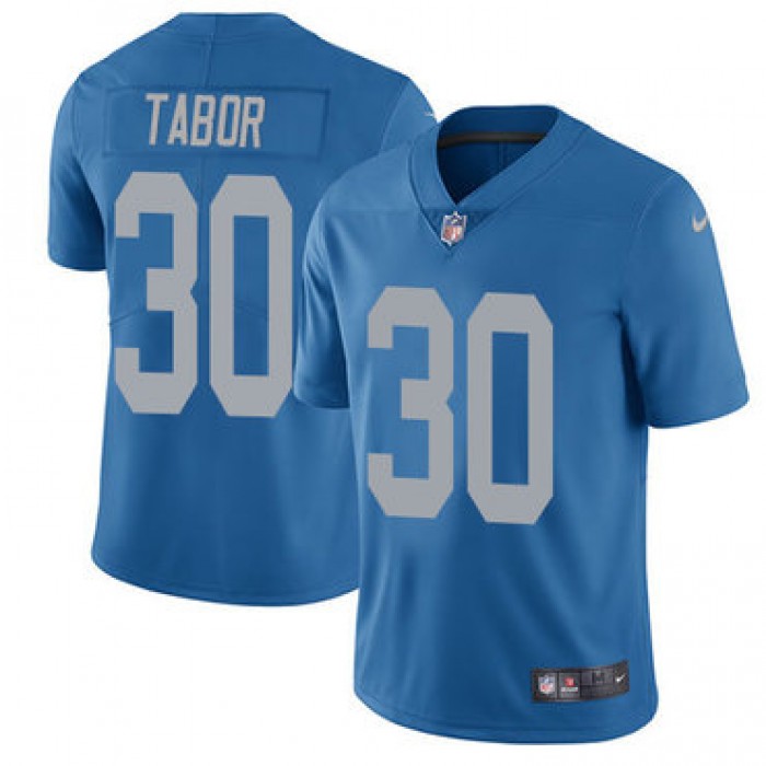 Nike Detroit Lions #30 Teez Tabor Blue Throwback Men's Stitched NFL Vapor Untouchable Limited Jersey