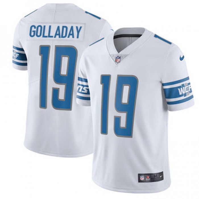 Nike Detroit Lions #19 Kenny Golladay White Men's Stitched NFL Vapor Untouchable Limited Jersey