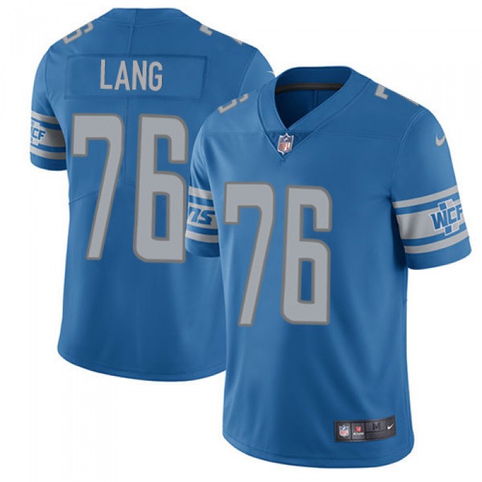 Nike Men's Detroit Lions #76 T.J. Lang Vapor Untouchable Limited Light Blue Home Jersey