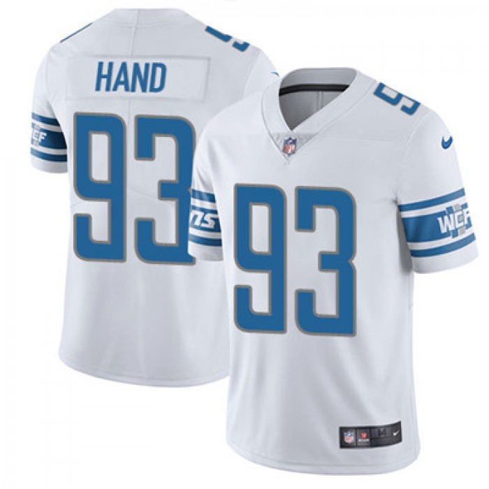 Nike Detroit Lions #93 Da'Shawn Hand White Men's Stitched NFL Vapor Untouchable Limited Jersey