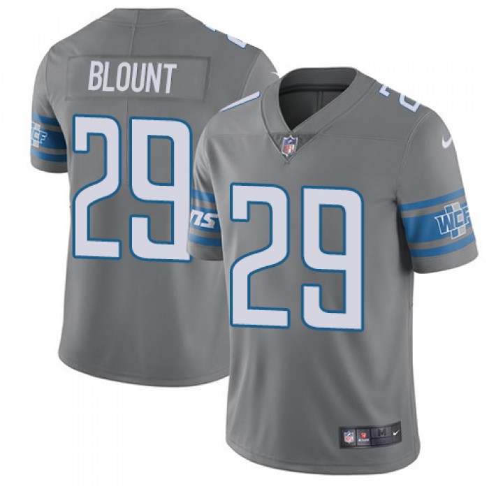 Men's NFL Detroit Lions #29 LeGarrette Blount Gray Rush Vapor Untouchable Limited Nike Jersey