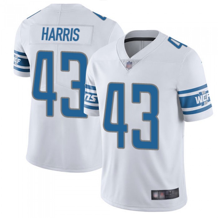 Lions #43 Will Harris White Men's Stitched Football Vapor Untouchable Limited Jersey