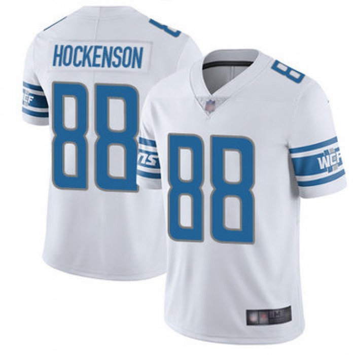 Lions #88 T.J. Hockenson White Men's Stitched Football Vapor Untouchable Limited Jersey