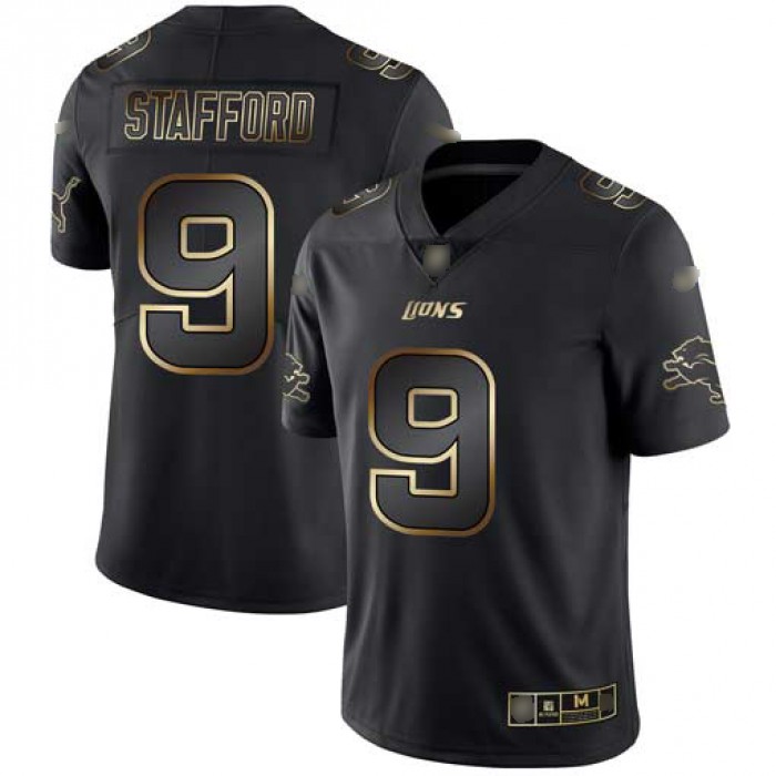 Lions #9 Matthew Stafford Black Gold Men's Stitched Football Vapor Untouchable Limited Jersey