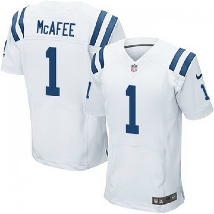 Nike Indianapolis Colts #1 Pat McAfee White Elite Jersey
